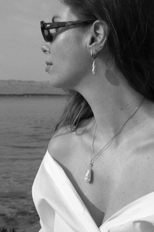 sail pearl earrings