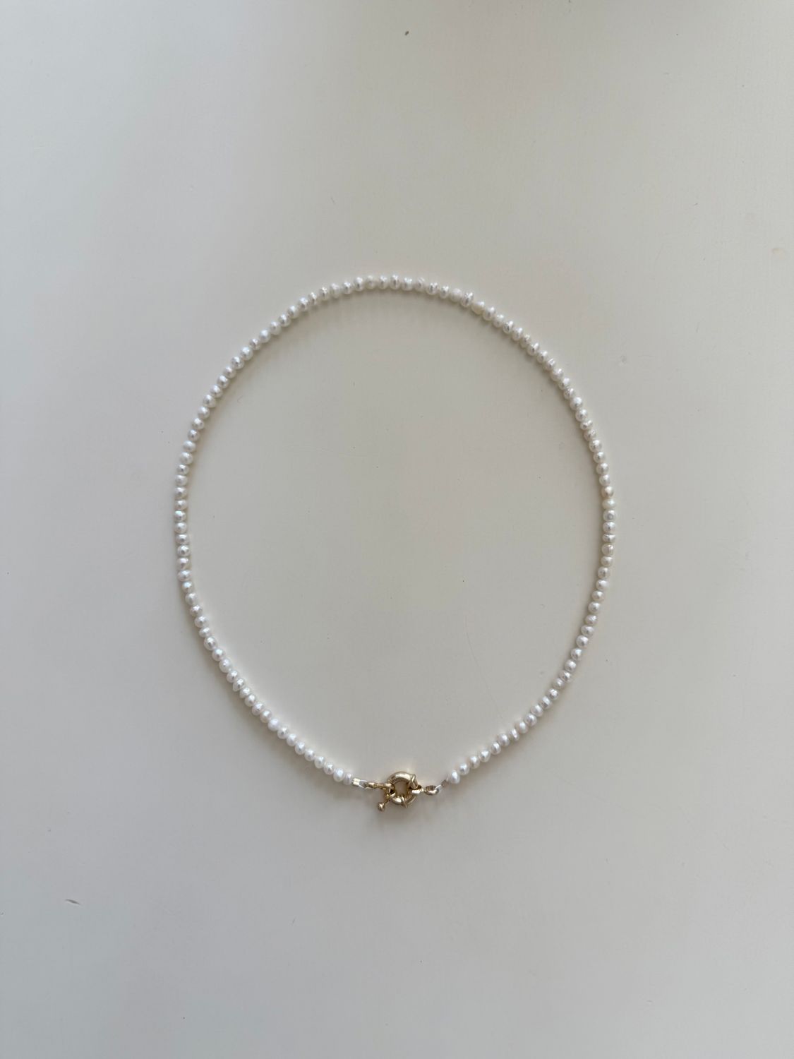 boucle round mini pearl necklace
