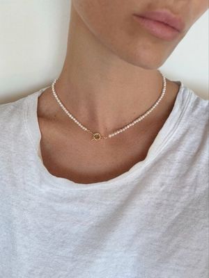 boucle round mini pearl necklace