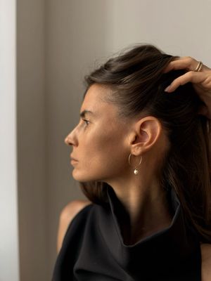 petite pearl earrings