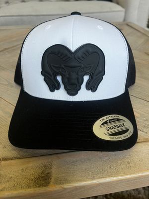 Ram Black &amp; White Matte Ram Hat