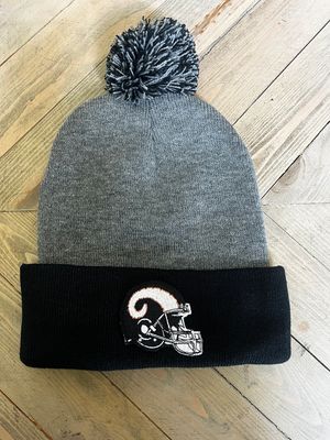 Rockford Rams Football Pom Pom Hat Blk/Grey