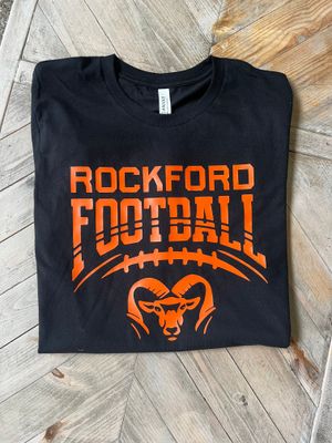 Rockford Football Black T Shirt