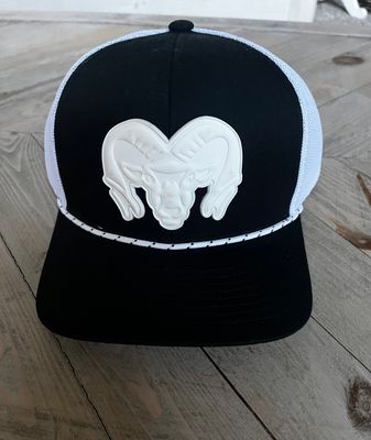 Black &amp; White Matte Hat