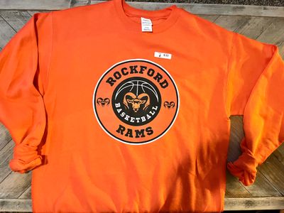 Orange Rockford Basketball Crewneck Sweatshirt