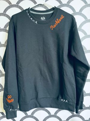 Black Rockford distressed crewneck sweatshirt