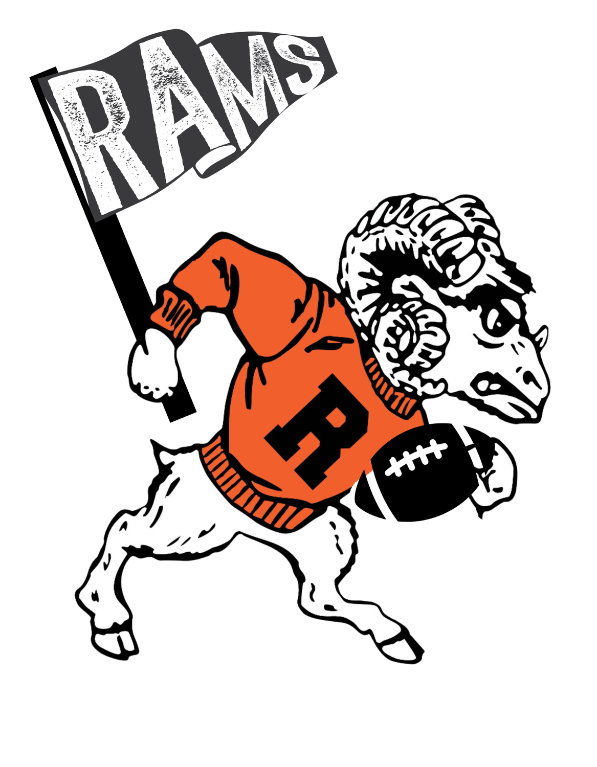 Vintage Ram Football Shirt Design 3