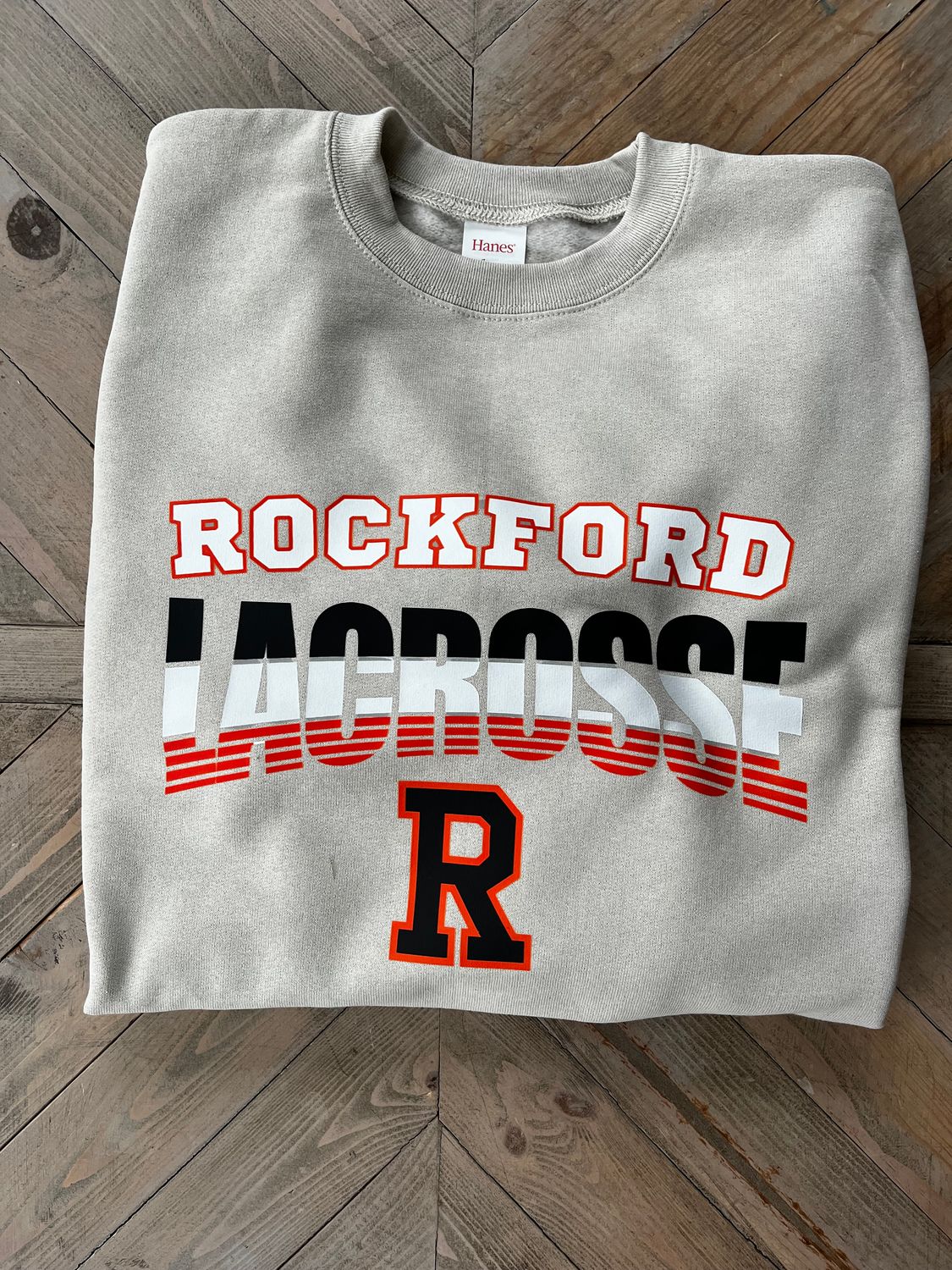Rockford Lax crewneck, hoodie or tee