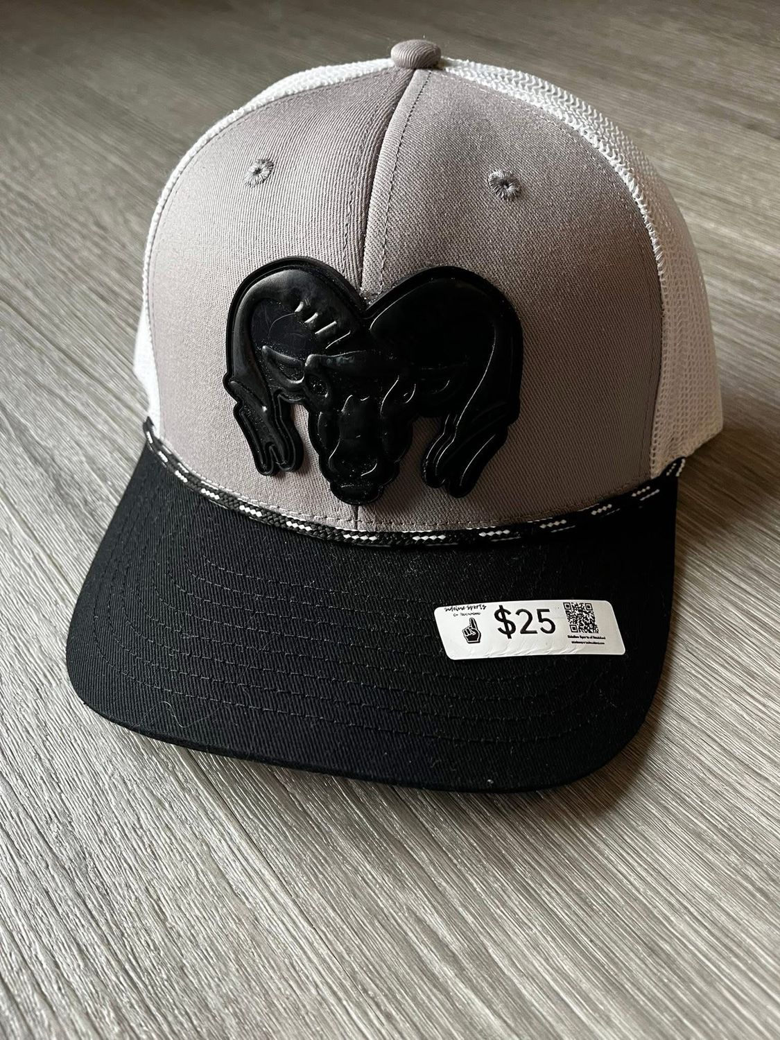 Grey/black/white SnapBack Rope-braid Hat