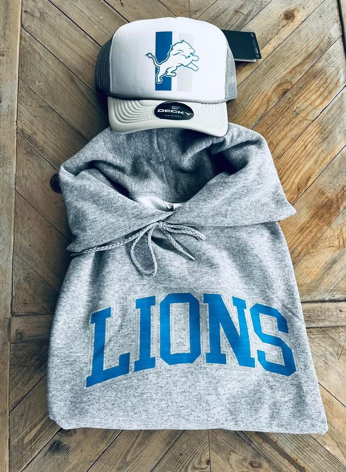 Detroit Lions classic hoodie crewneck option available