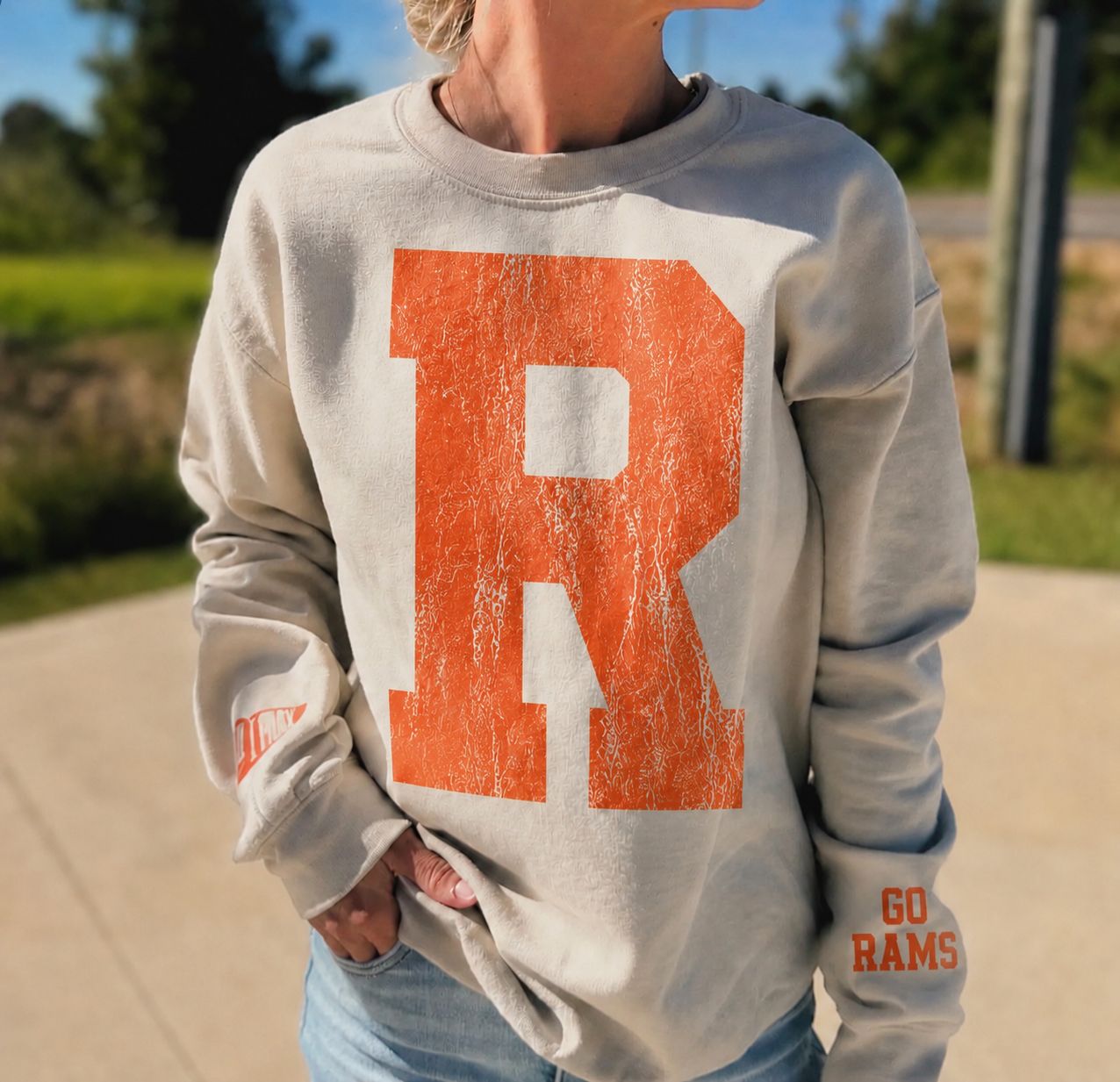 The Varsity R Crew Orange
