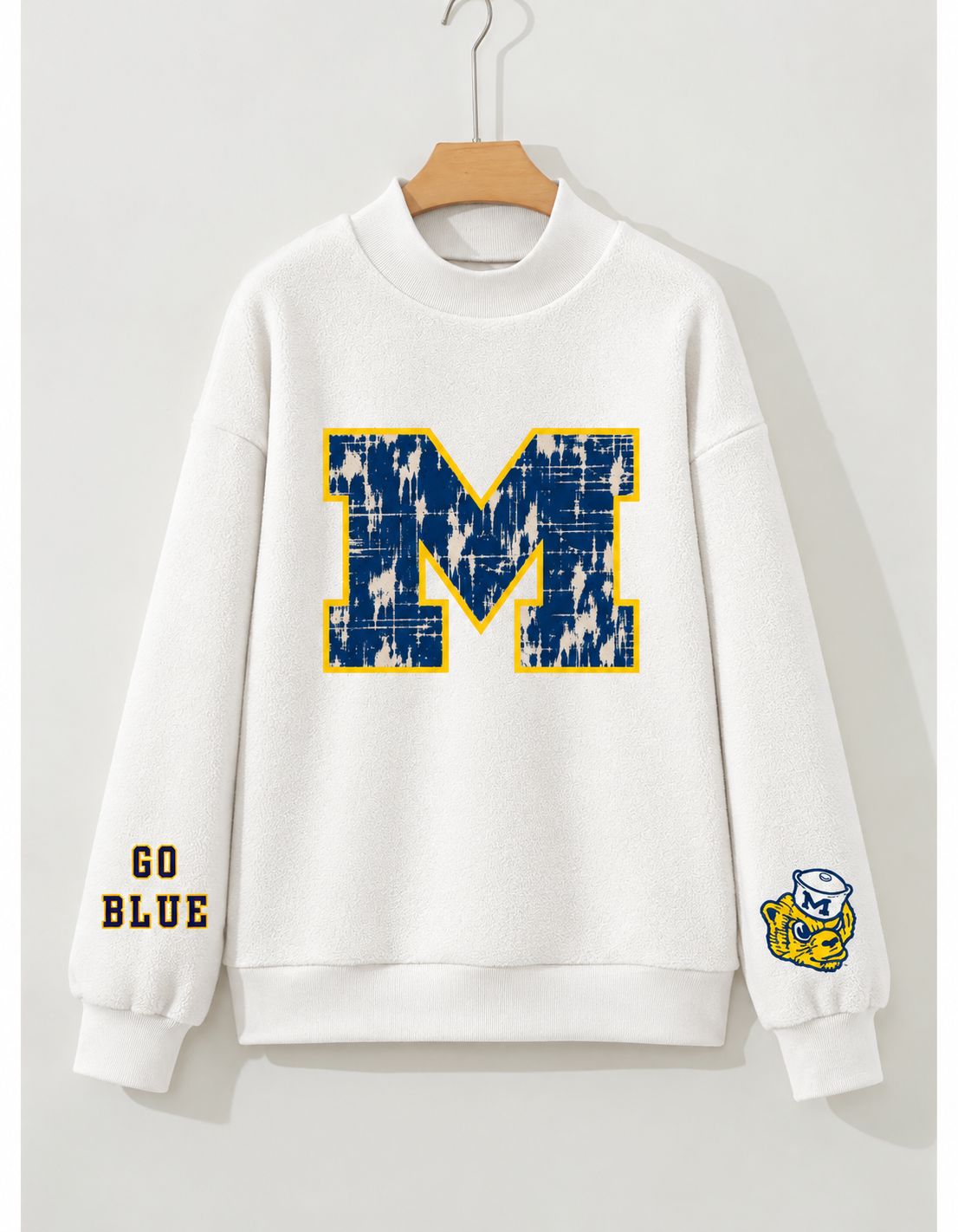 The Go Blue Cozy Club Mock Neck