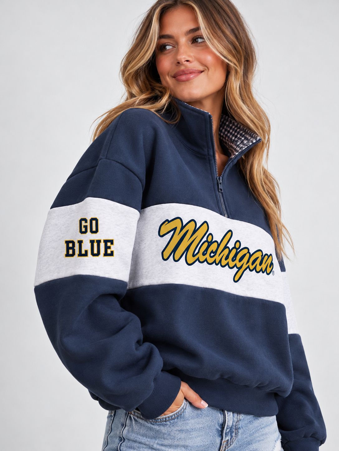 The Big House Social Club Quarter-Zip 💙💛