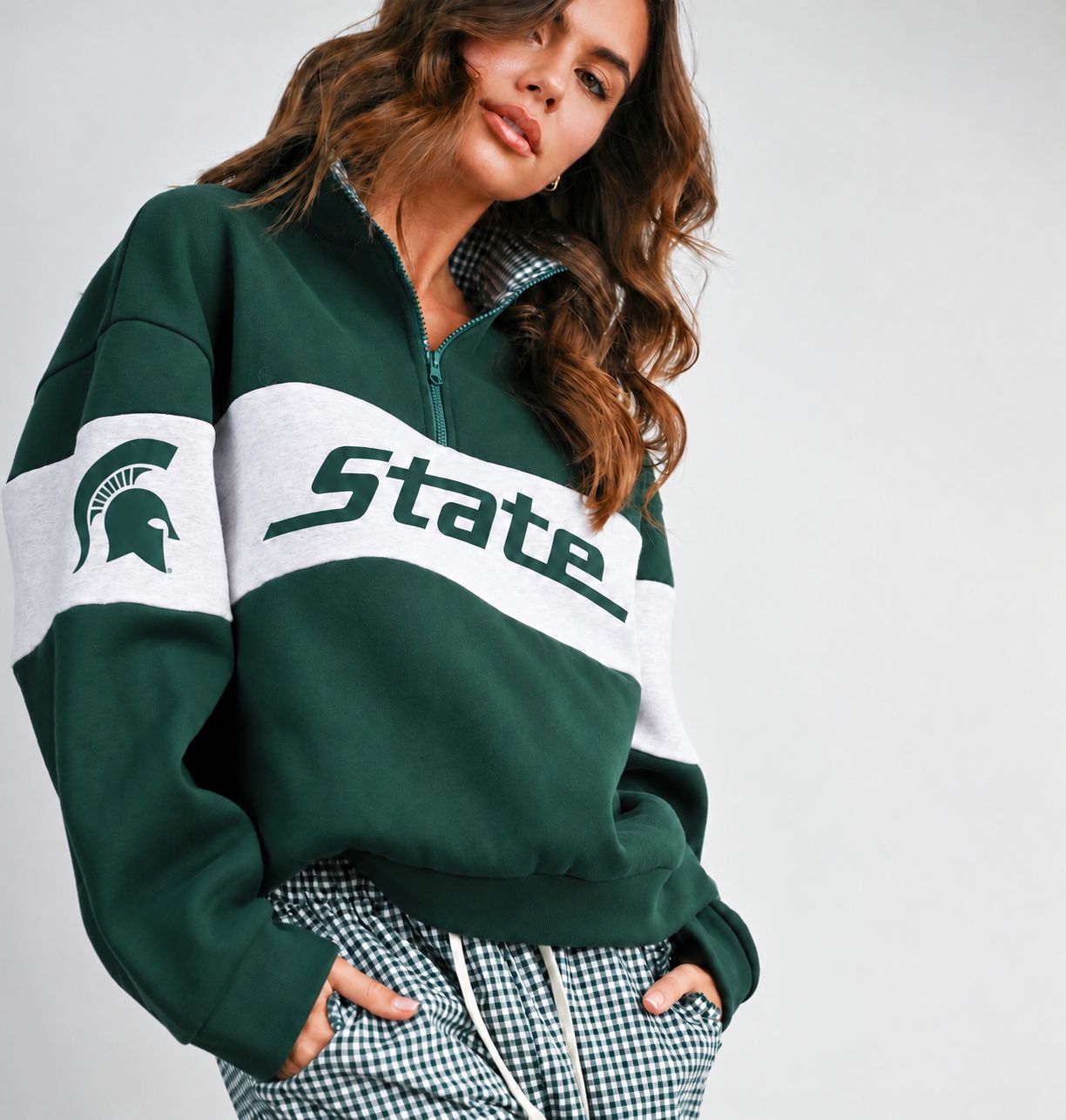 The State Sideline Social Quarter-Zip 💚🤍