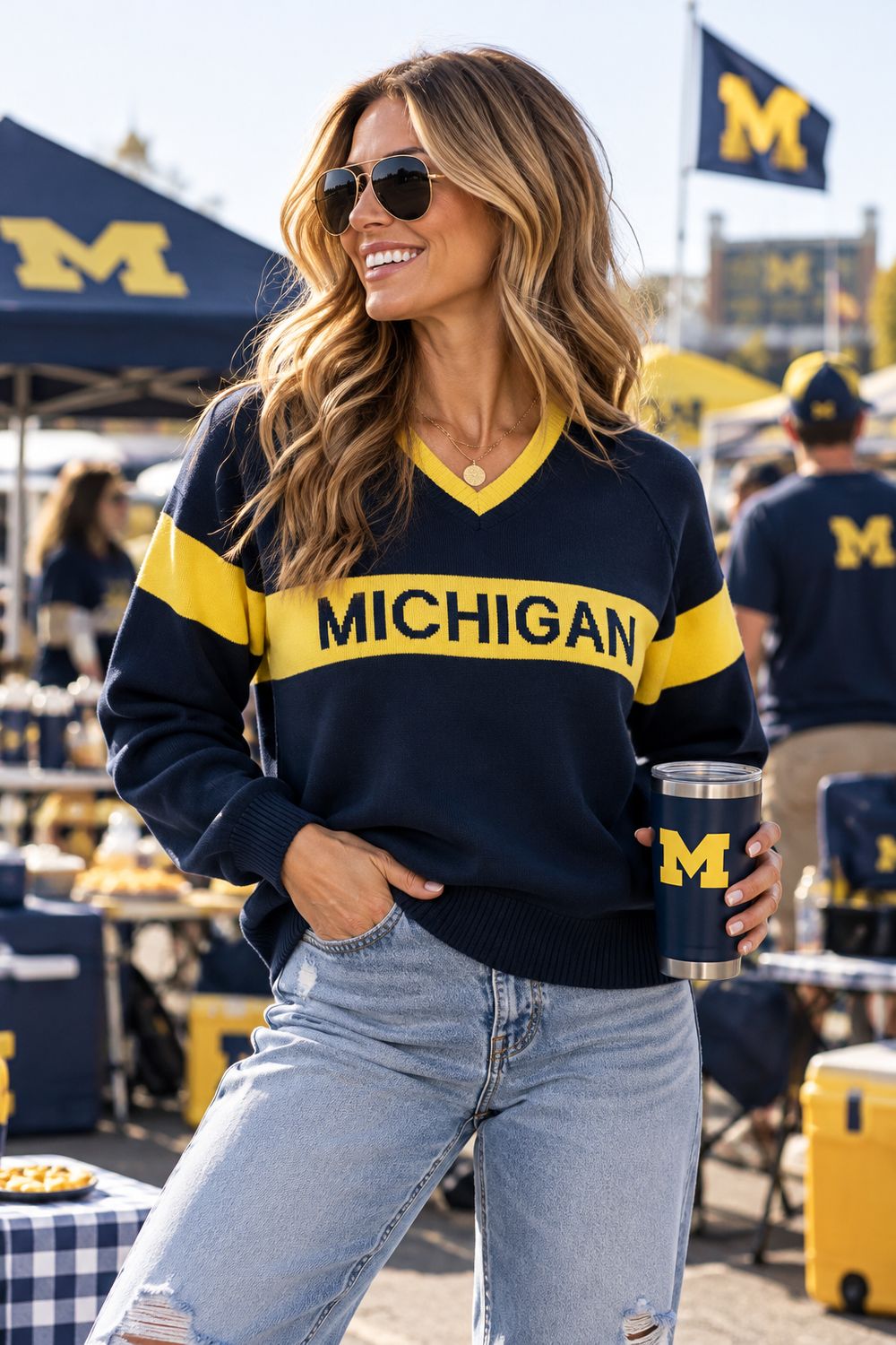 The Maize &amp; Blue Brunch Club Sweater