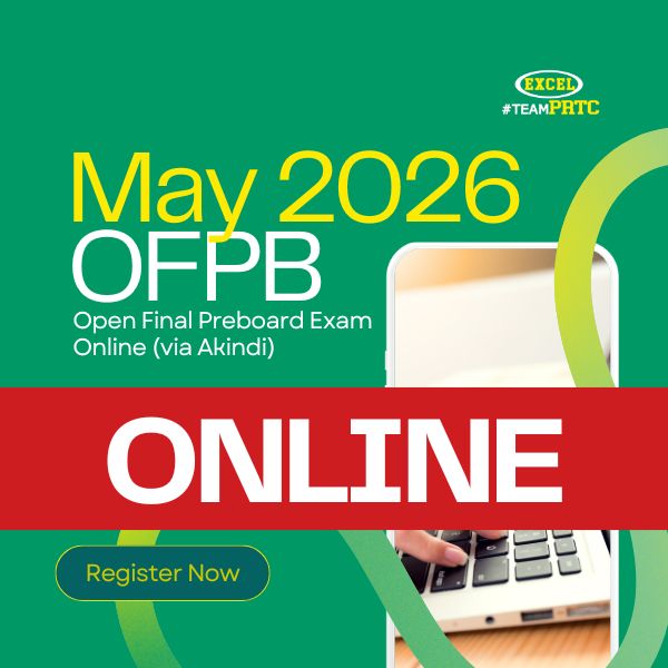 May 2026 Open Final Preboard Examination (Online via Akindi)