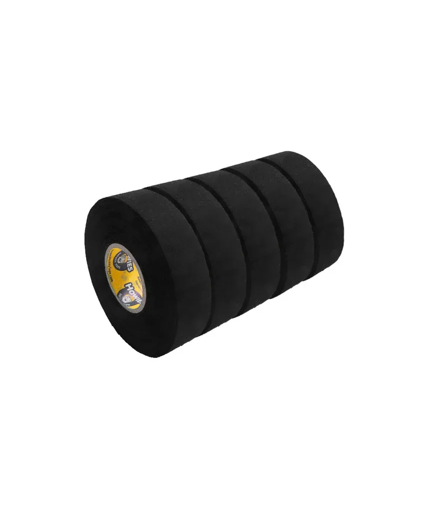 Howies Black Cloth Hockey Tape - 1&quot; x 20 yd (5 Pack)