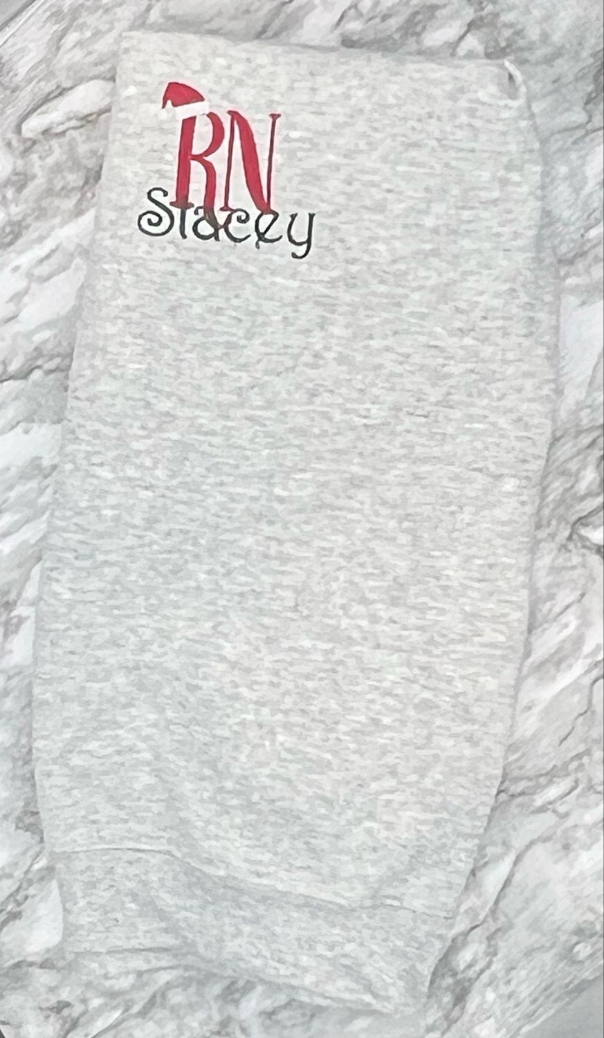 Customized Christmas Embroidered Medical Profession Gildan Sweatshirt (Santa Hat)