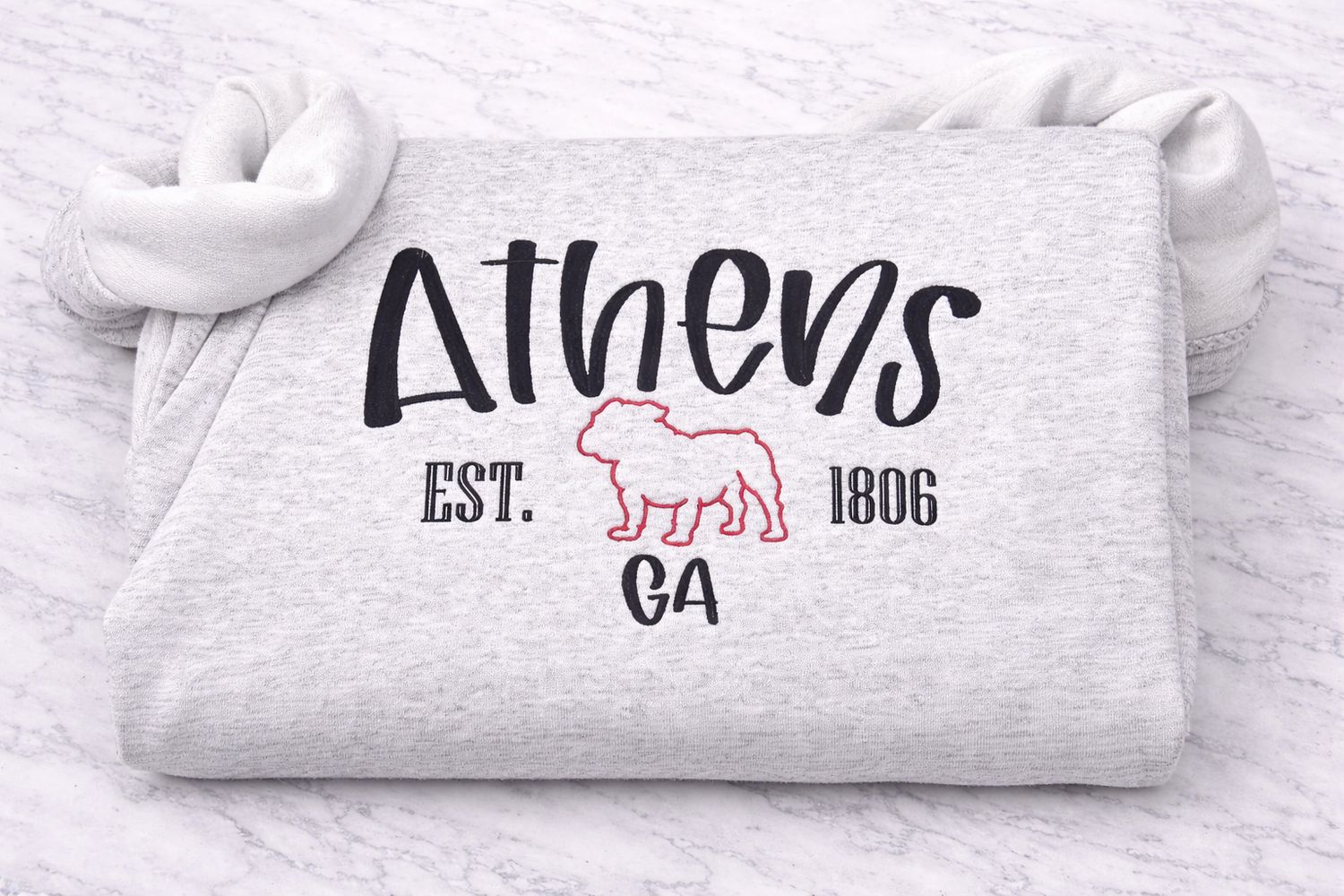Cozy Vintage Athens GA Sweatshirt with Embroidered Design