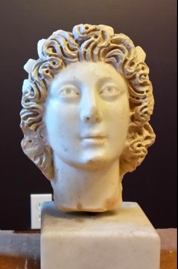 Carved Stone Head of Apollo