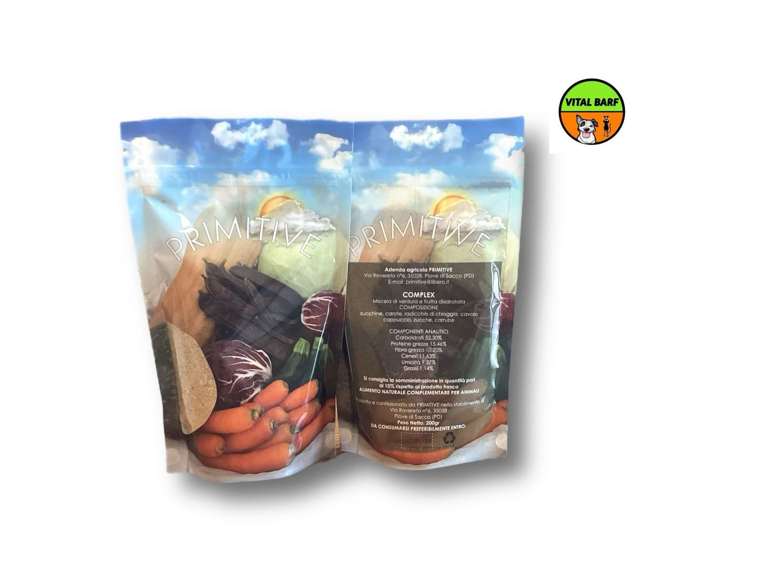 Complex - Mix Verdure Disidratate - Alimento Naturale Complementare per Animali - grammi 200