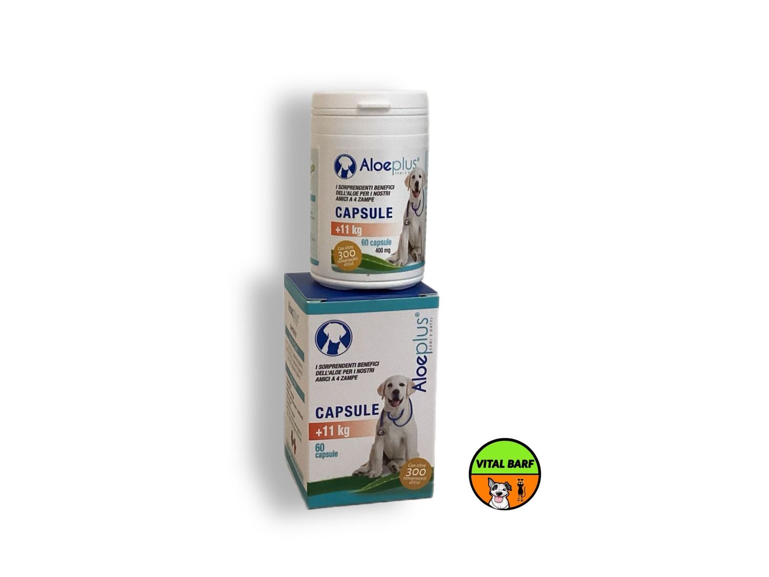Capsule Aloe +11kg - Alimento Complementare Naturale per Cani