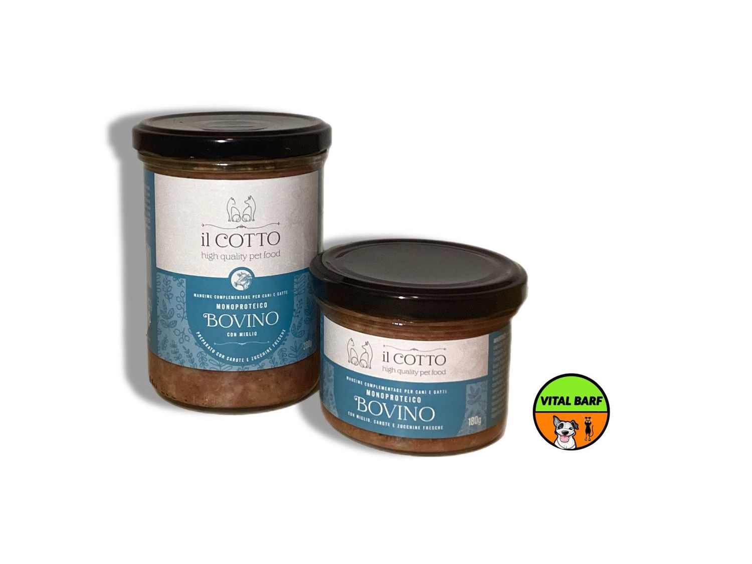 Monoproteico Bovino con Miglio - Mangime Complementare per Cani e Gatti - grammi 180 Monoproteico Bovino con Miglio - Mangime Complementare per Cani e Gatti - grammi 180