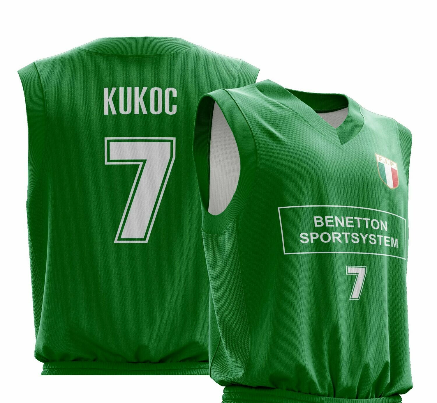 Vintage Toni Kukoc Benetton Shirt | Retro Jerseys - Oncourt Basketball