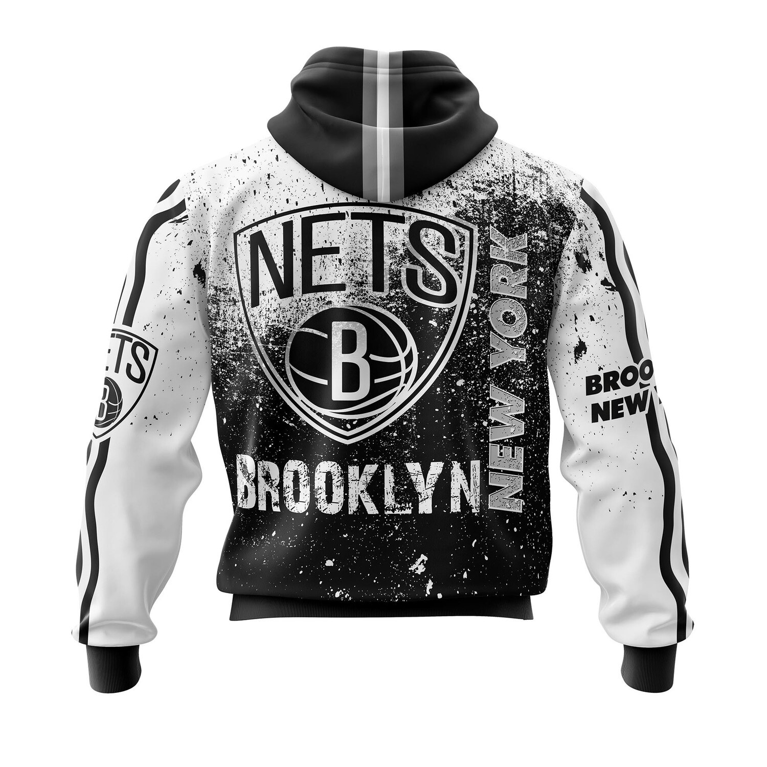 Brooklyn White Full Zip Hoodie