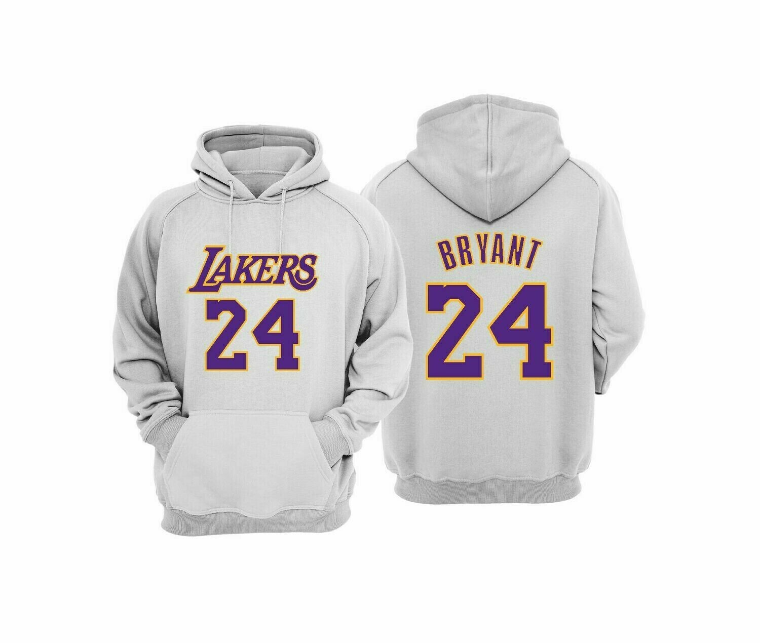 Lakers 24 WHITE HOODIE 2XL Lakers 24 WHITE HOODIE 2XL