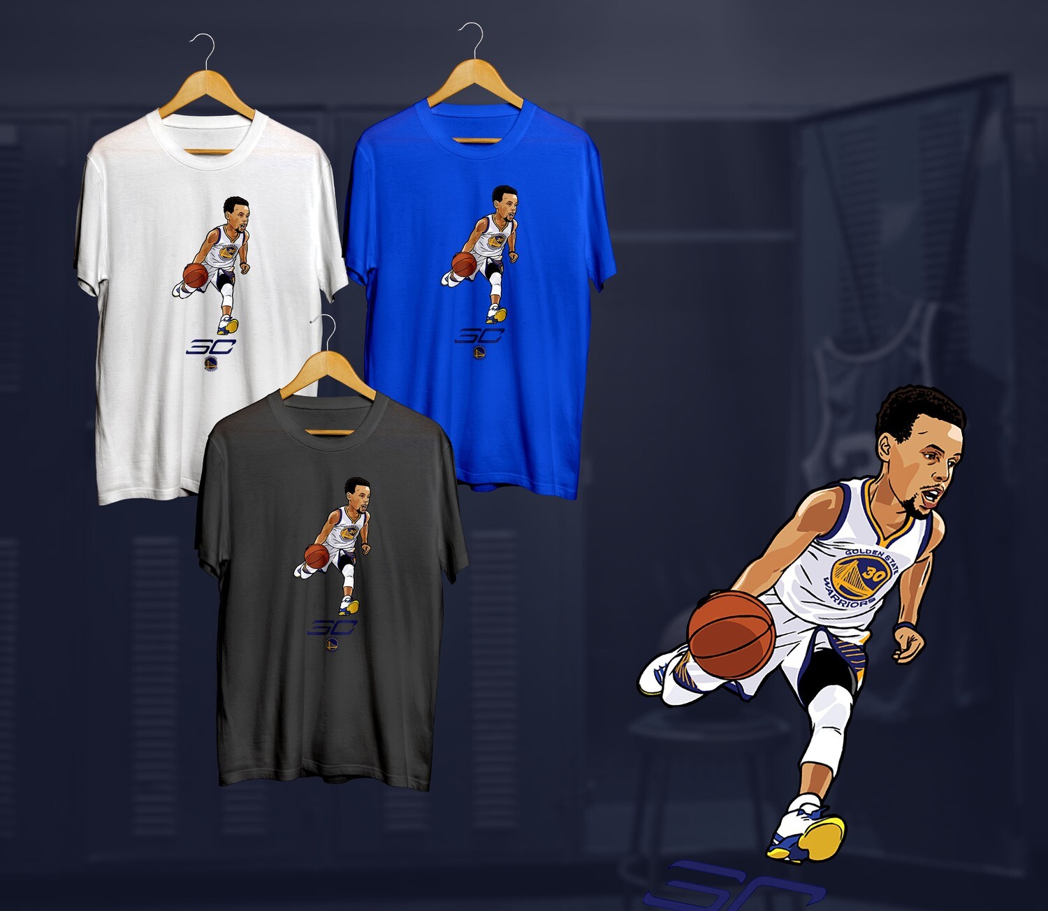 Steph caricature t-shirt