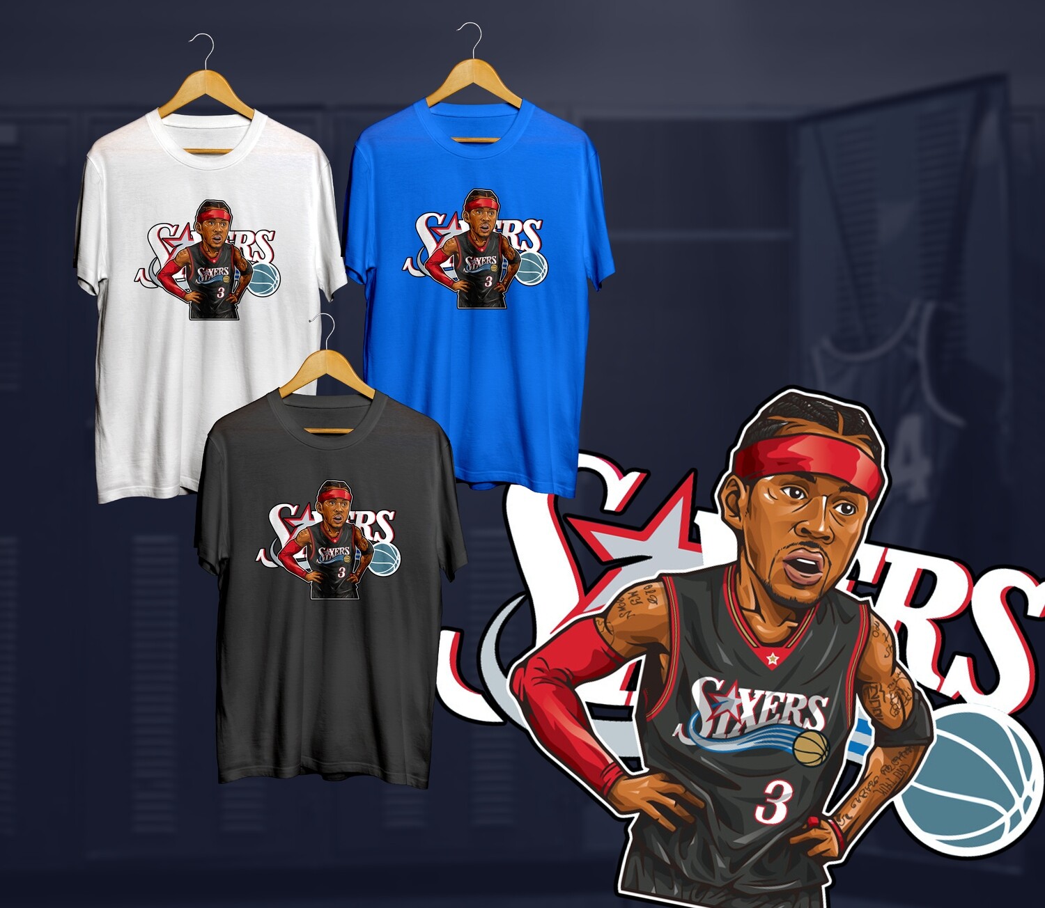 Iverson caricature t-shirt