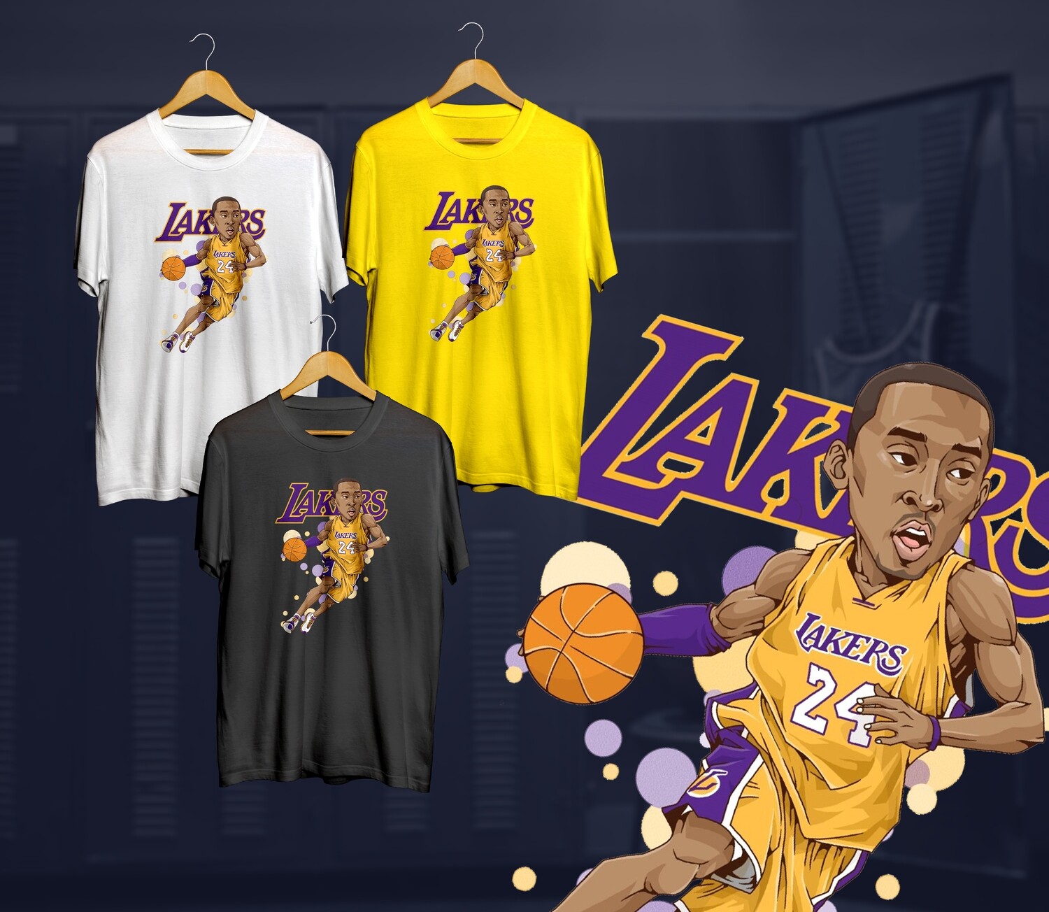 KOBE caricature t-shirt