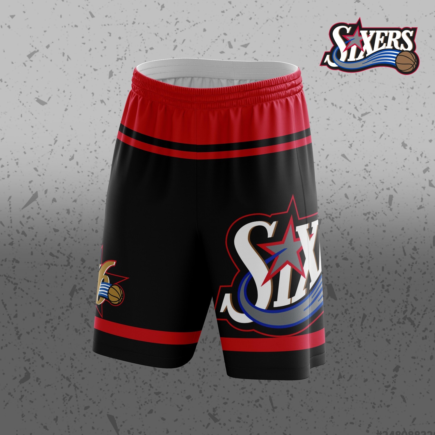 Sixers  Big Logo Shorts