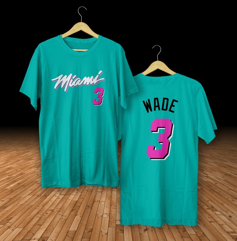Wade Miami city turquise  t-shirt