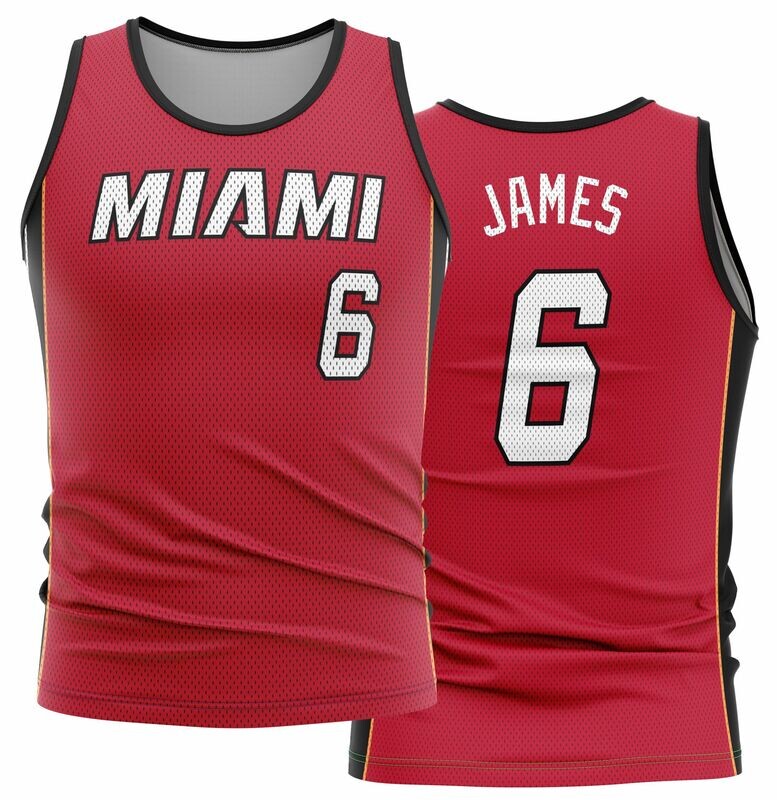 Bron red miami  Jersey