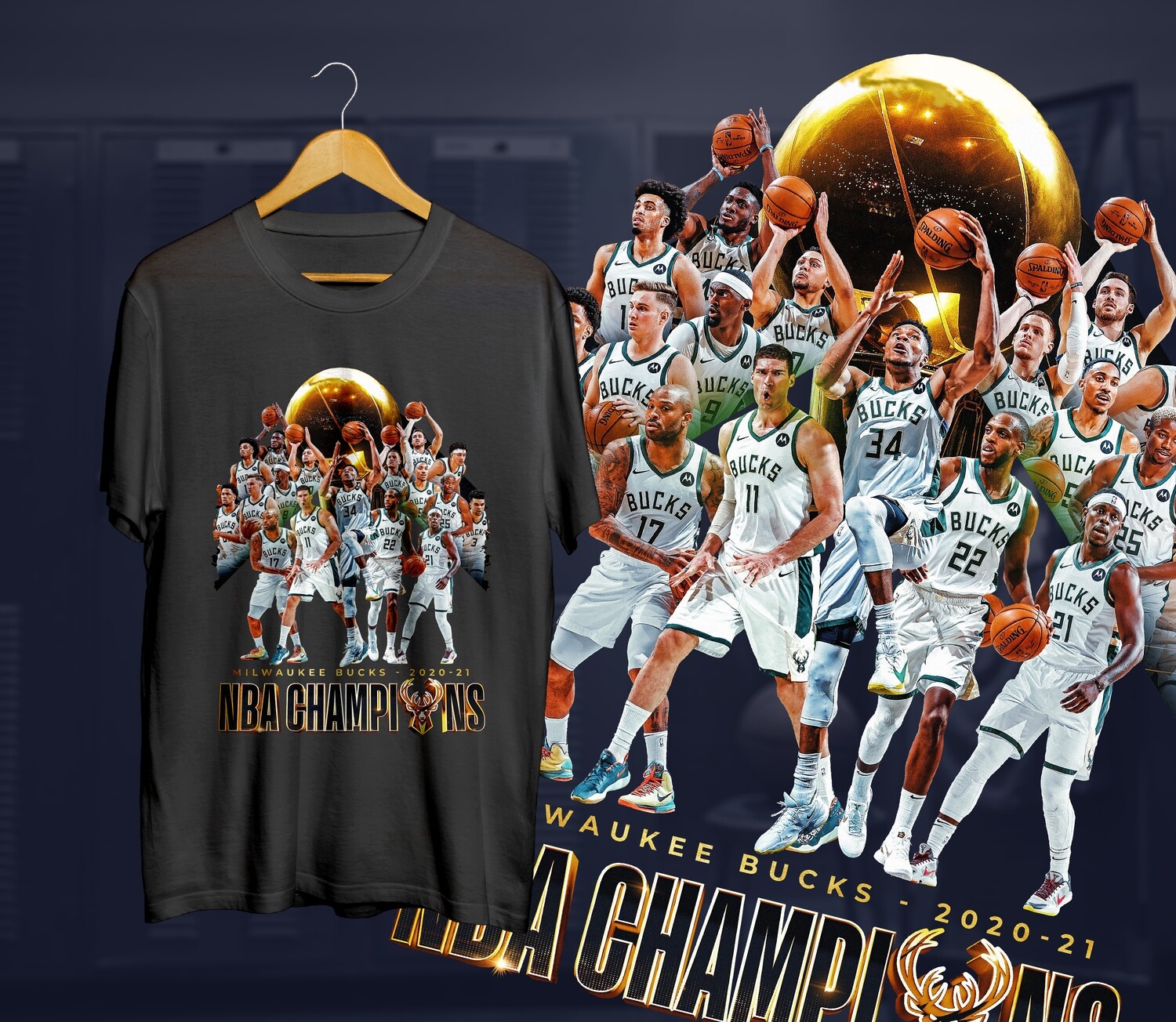 Bucks Team Champs  t-shirt
