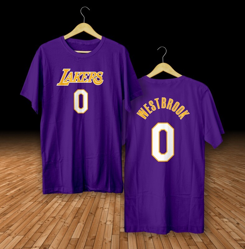 Westbrook lakers purple t-shirt