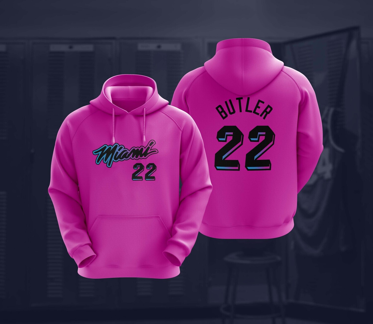 Butler miami city fuchia hoodie