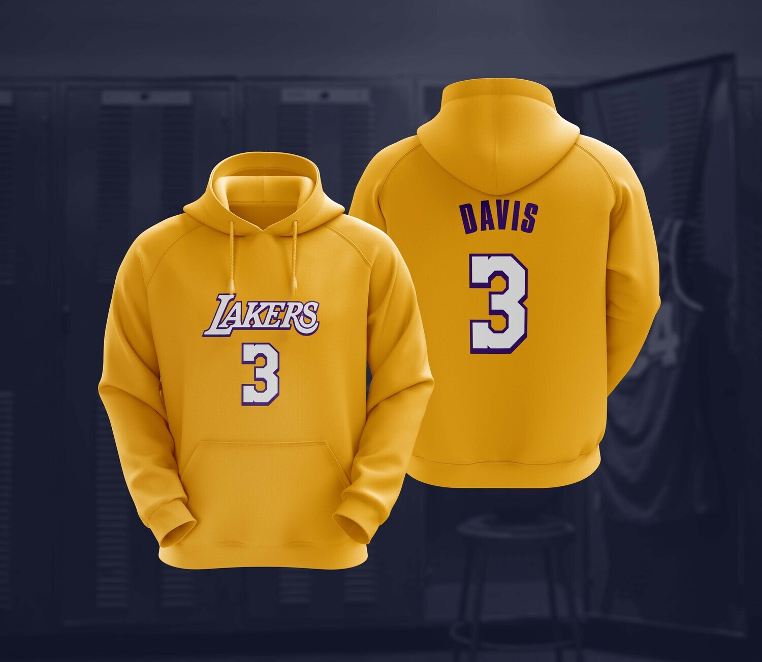 Davis lakers yellow  hoodie