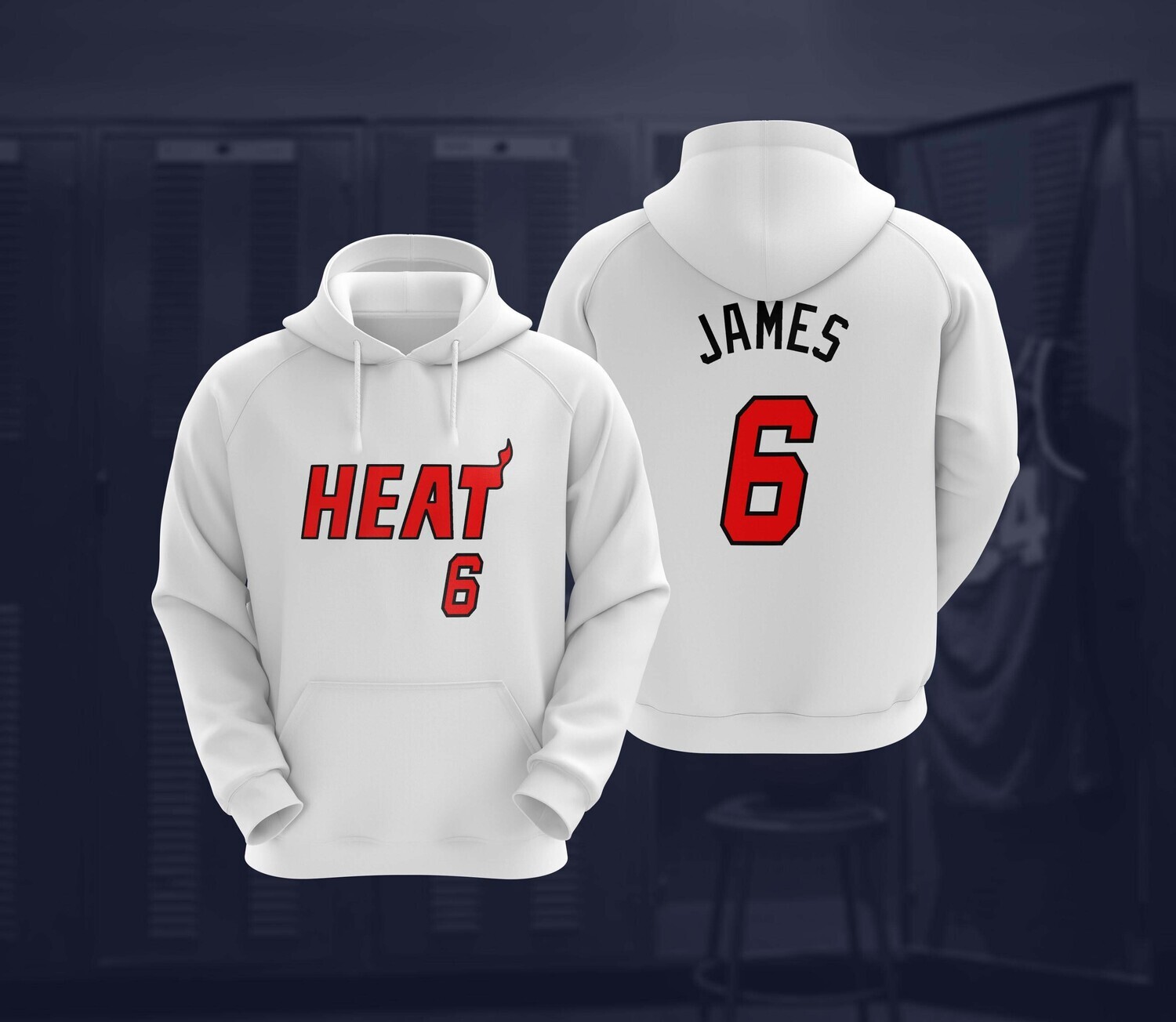 James miami white hoodie