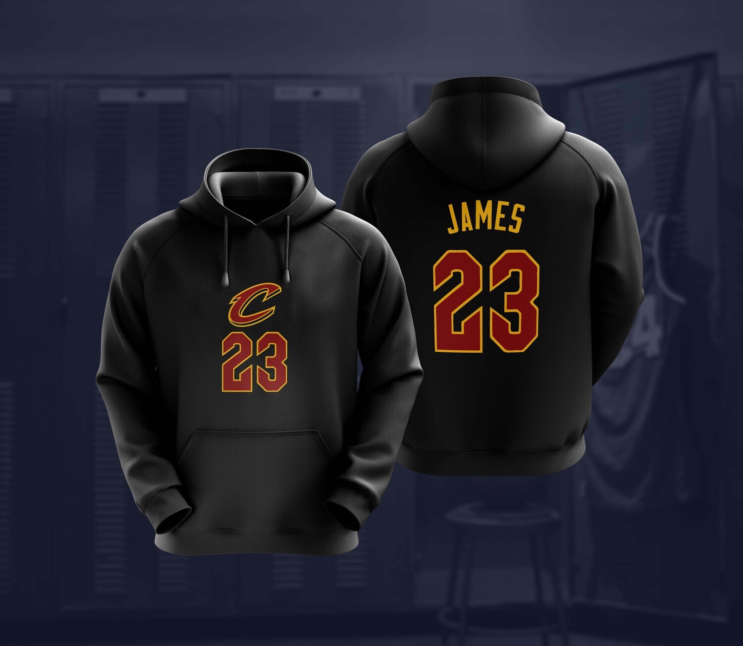 James cleveland black  hoodie