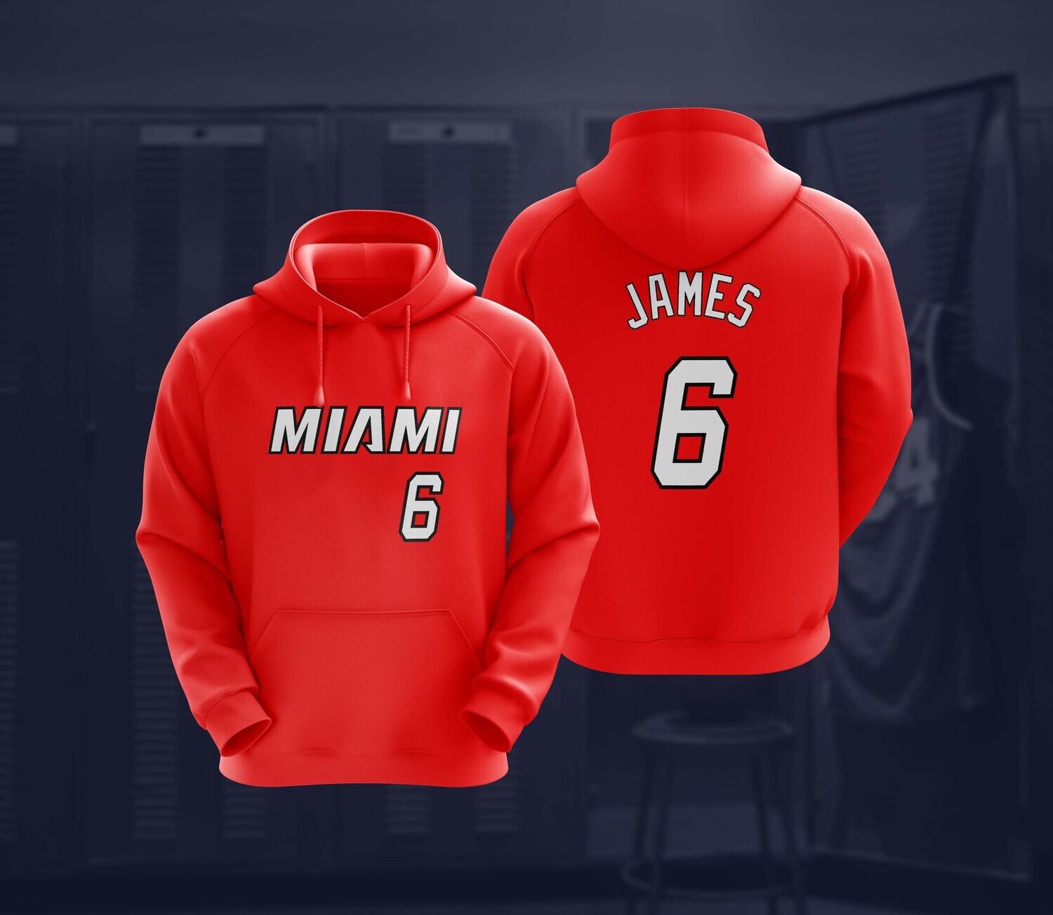 James miami red hoodie