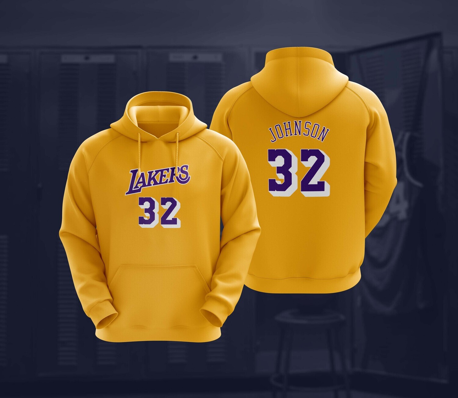 Johnson lakers yellow hoodie