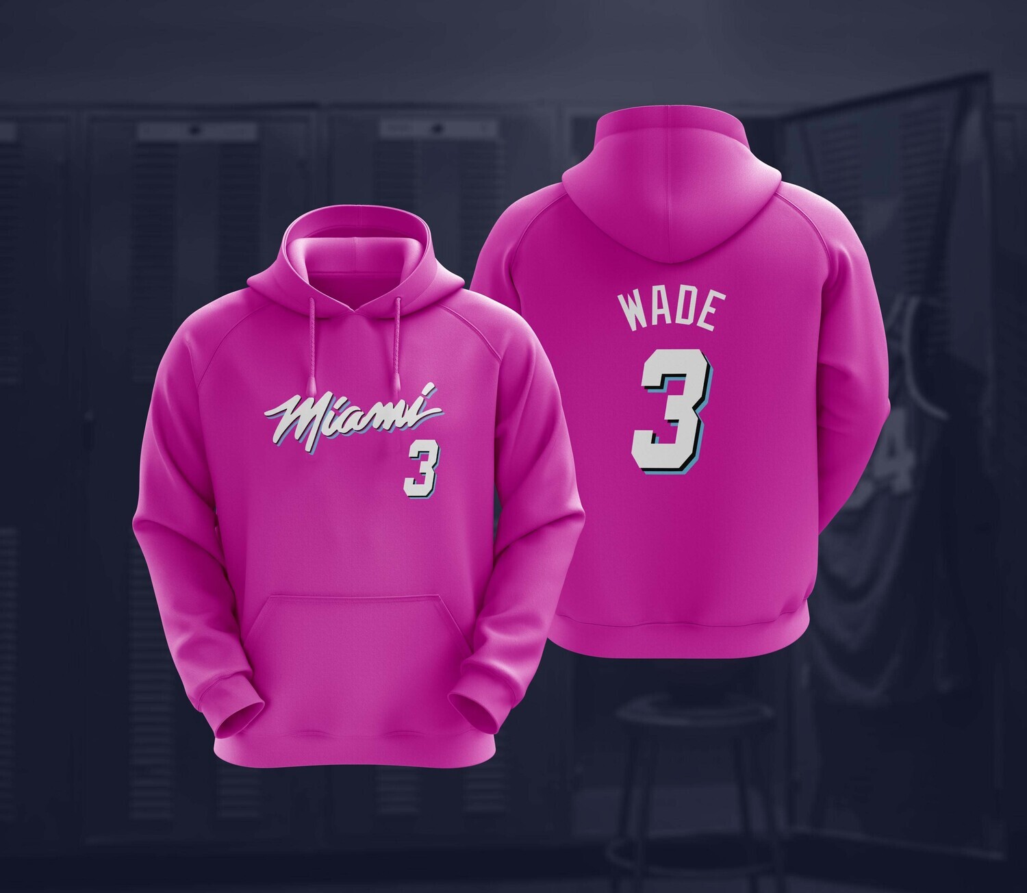 Wade miami fuchia hoodie