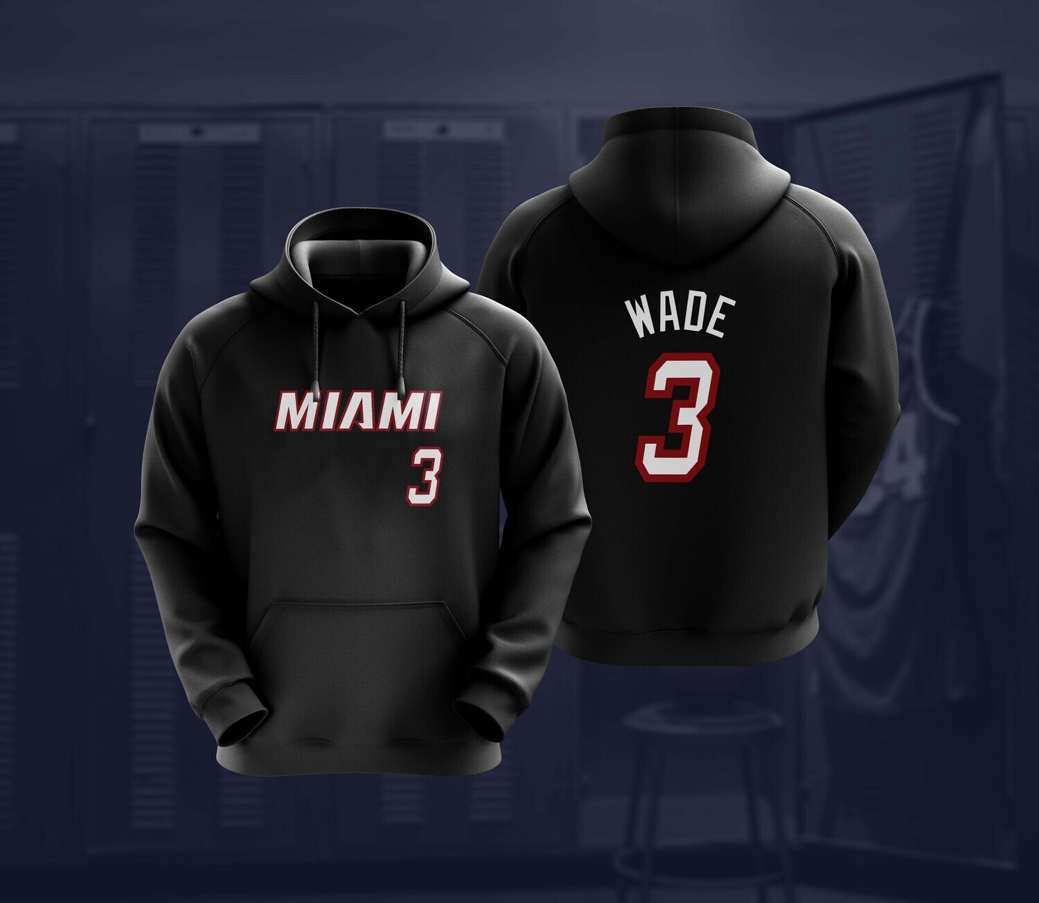 Wade miami black  hoodie