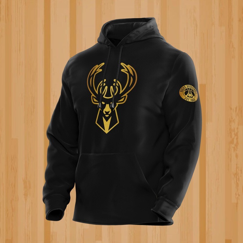 Milwaukee gold black hoodie