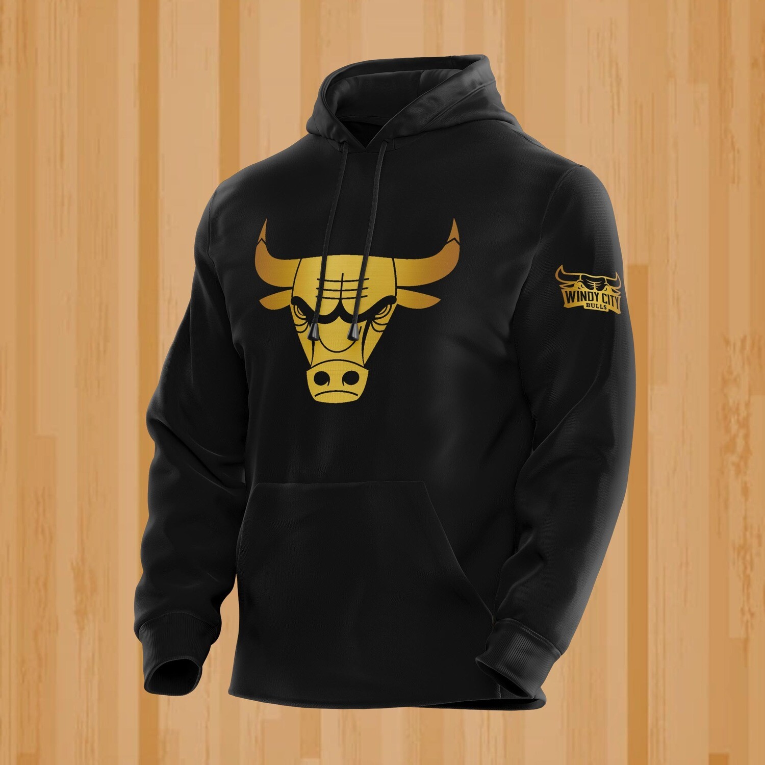 Chicago gold logo hoodie