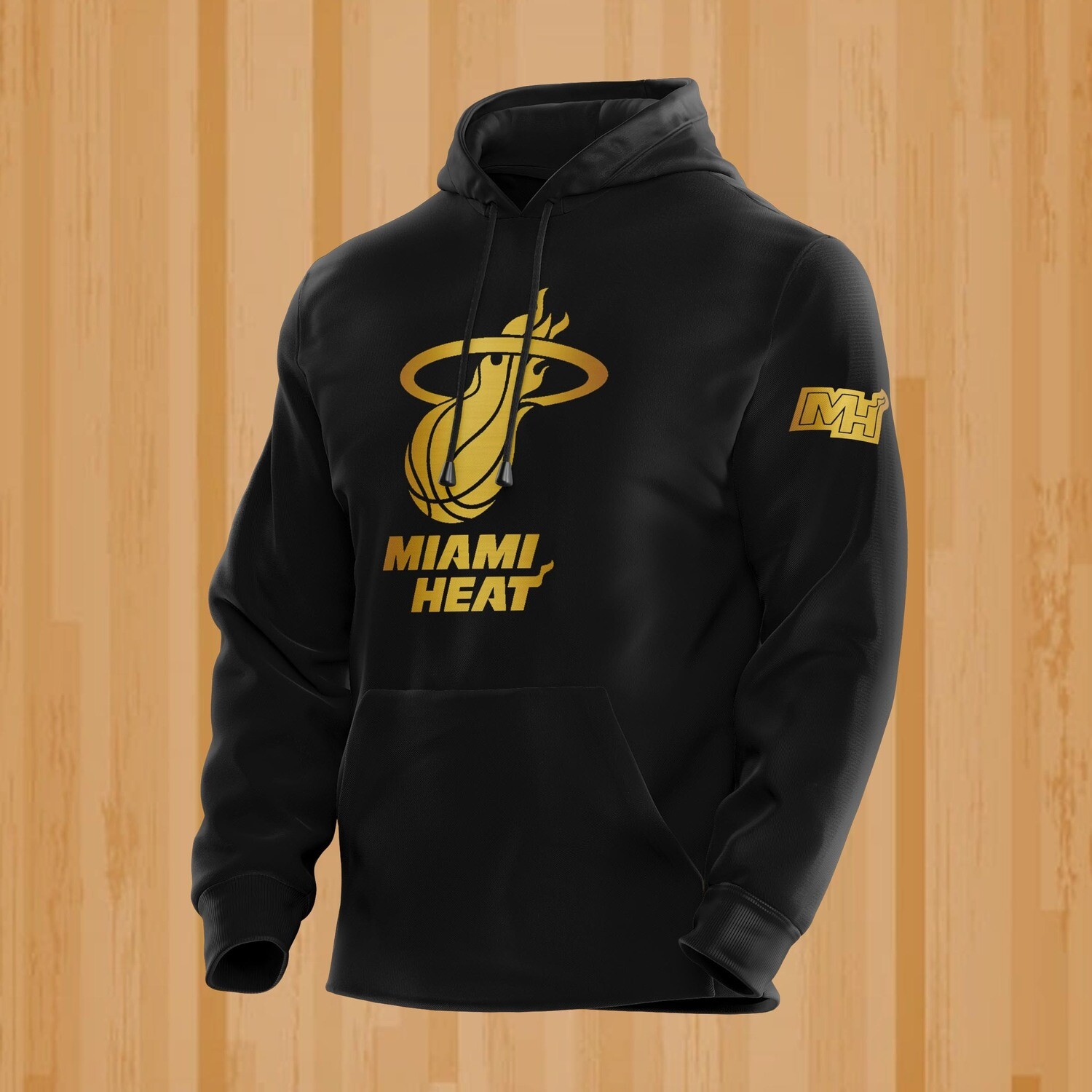 Miami gold black hoodie