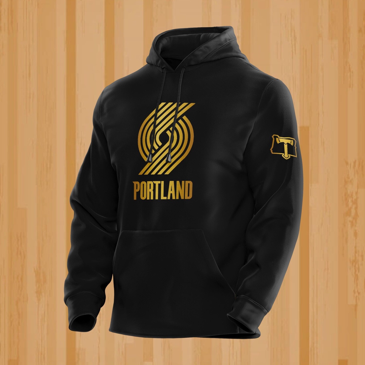 OFFER Portland gold black hoodie 3XL